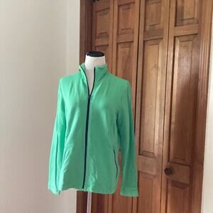 Jones New York Sport Light Green Zippered Sweatshirt, Size XL